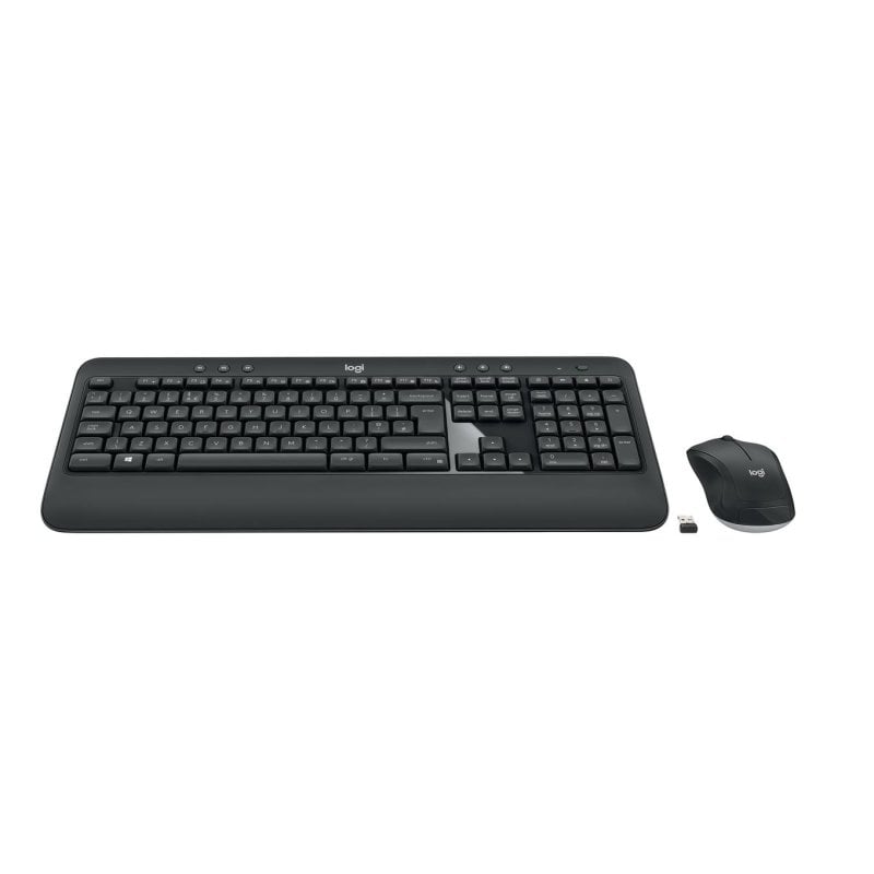 Logitech-Membrantastatur 920-008688 QWERTZ Schwarz-Weiß mit Handballenauflage und Maus