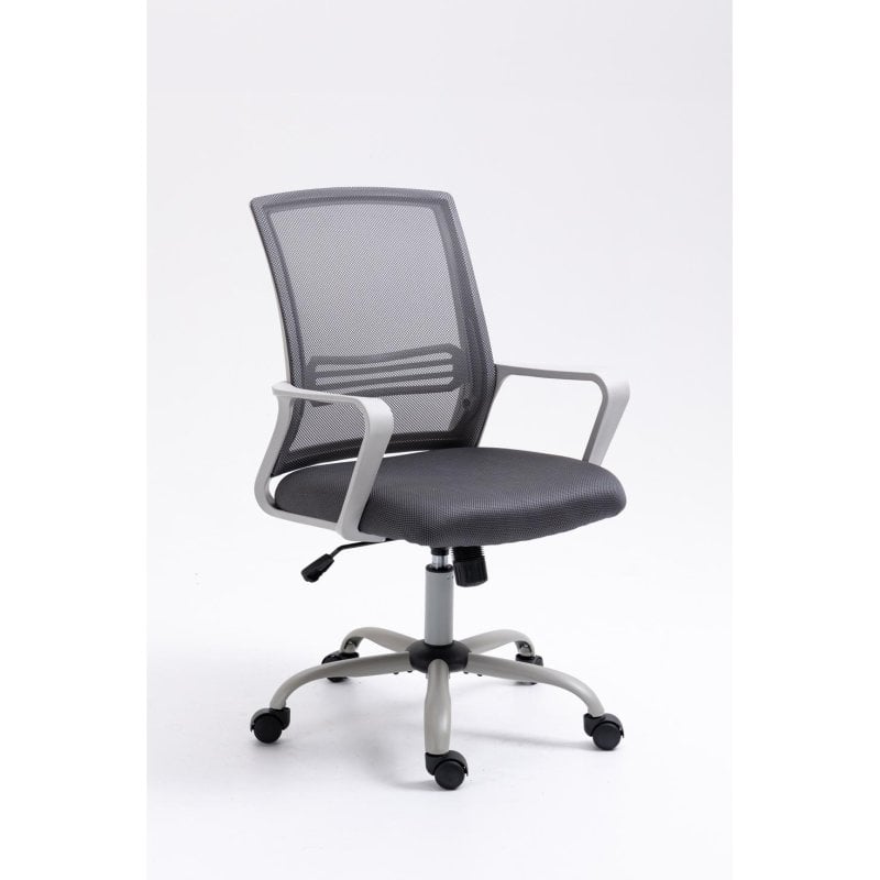 Bürostuhl Activejet YK01, gepolsterte Sitzfläche, Netzrückenlehne, höhenverstellbar, grau
