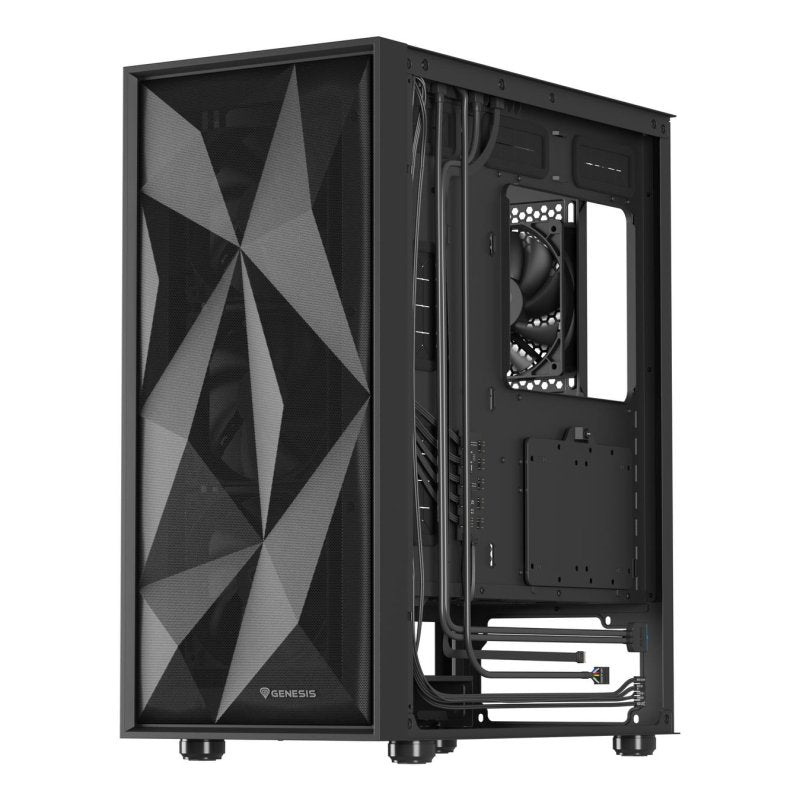 Midi-Tower GENESIS Diaxid 605F PC Schwarz ABS Stahl gehärtetes Glas Midi-Tower GENESIS Diaxid 605F PC