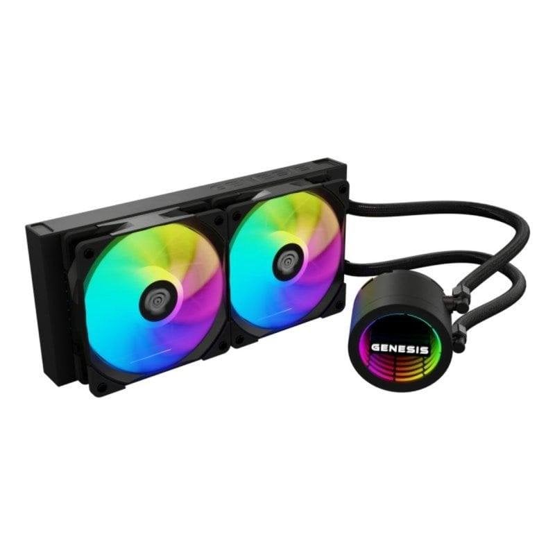 Genesis NLG-2319 Flüssigkeitskühlung mit 2 RGB-Lüftern (mehrfarbig), schwarz