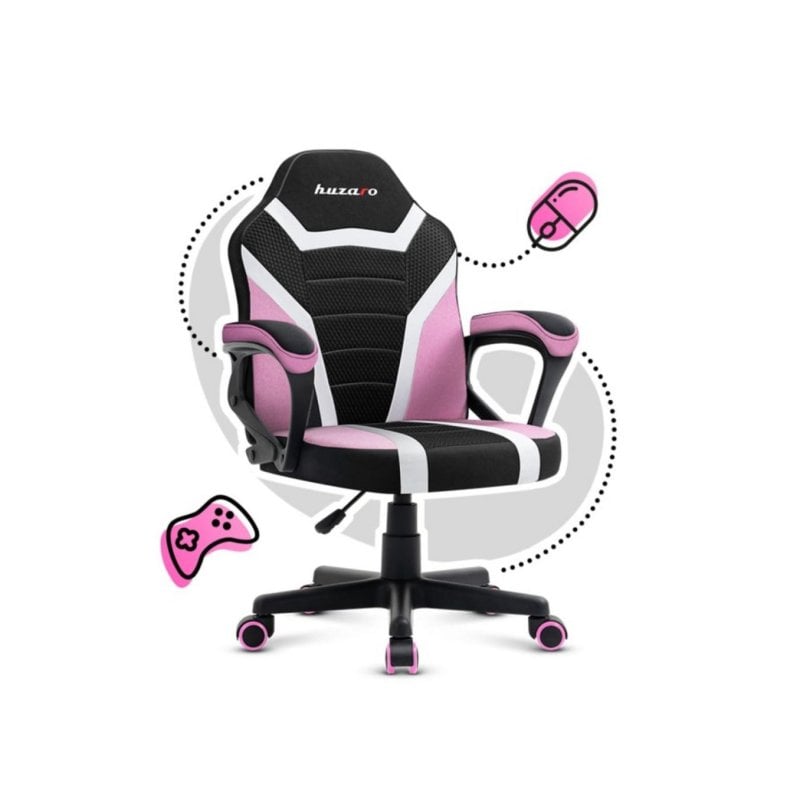Bürostuhl Huzaro RANGER 1.0 Rosé MESH – Ergonomisches Mesh-Design, höhenverstellbar, rosa