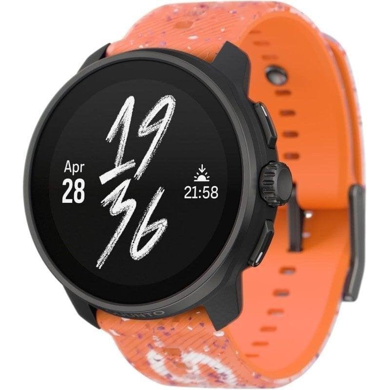 Suunto Race S Bluetooth-GPS 45 mm Schwarz Silikonarmband Orange SpO2 Wasserdicht 5 ATM