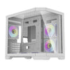 PC-Gehäuse Darkflash FT418 Mini-Tower, weiß, mit 6 ARGB-Lüftern