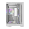 PC-Gehäuse Darkflash FT418 Mini-Tower, weiß, mit 6 ARGB-Lüftern