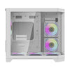PC-Gehäuse Darkflash FT418 Mini-Tower, weiß, mit 6 ARGB-Lüftern