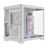 PC-Gehäuse Darkflash FT418 Mini-Tower, weiß, mit 6 ARGB-Lüftern