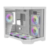 PC-Gehäuse Darkflash FT418 Mini-Tower, weiß, mit 6 ARGB-Lüftern