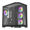 Gehäuse Darkflash FT418 PRO + 7 ARGB-Lüfter Schwarz