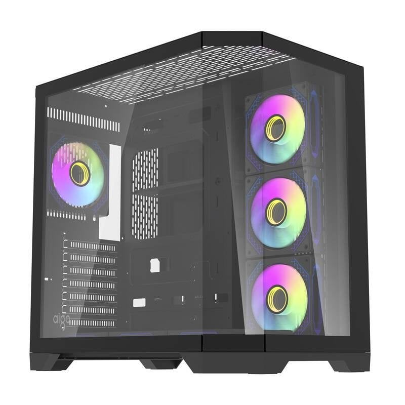 Gehäuse Darkflash FT418 PRO + 7 ARGB-Lüfter Schwarz