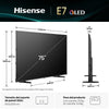 Hisense QLED 75E7Q 75-Zoll-Fernseher, 4K Ultra HD, 60 Hz, Smart-TV mit VIDAA, Dolby Vision, Dolby Atmos, HDMI 2.1