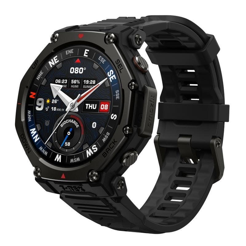 Amazfit T-rex 3 Pro Bluetooth GPS NFC 44 mm AMOLED Schwarz Wasserdicht 10 ATM SpO2-Pulsmesser