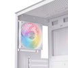 Einarex PULSE P100 RGB PC-Gehäuse aus gehärtetem Glas in Weiß mit 6 ATX-Lüftern