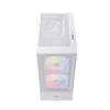 Einarex PULSE P100 RGB PC-Gehäuse aus gehärtetem Glas in Weiß mit 6 ATX-Lüftern