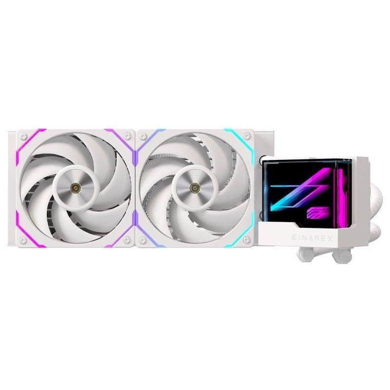 Einarex EXWC-VX-1240R-W Flüssigkeitskühlung 240 mm 2 RGB-Lüfter Unendlicher Spiegel Weiß