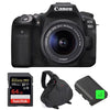 Canon EOS 90D + 18–55 mm IS STM + SanDisk 64 GB Extreme PRO UHS-I SDXC 170 MB/s + 2 Canon LP-E6N + Tasche | 2 Jahre Garantie