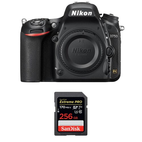 Nikon D750 (ohne Objektiv) + SanDisk 256 GB Extreme PRO UHS-I SDXC 170 MB/s | 2 Jahre Garantie