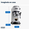 DeLonghi Dedica EC685.W Espressomaschine, 1,1 l, 15 bar, Thermoblock, Milchaufschäumer