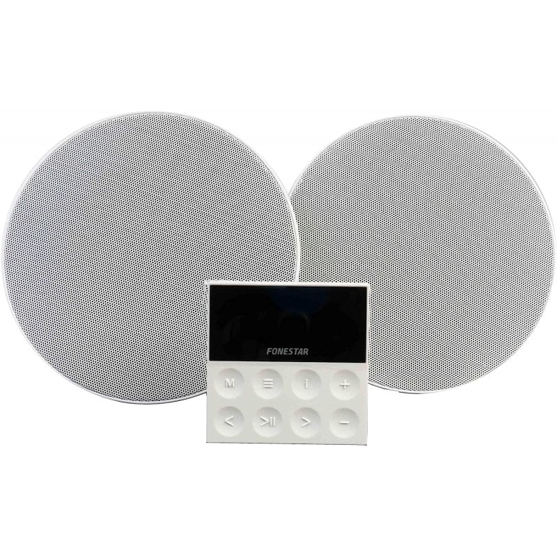 Fonstar KS-WALL Wandverstärker-Set und 2 Deckenlautsprecher mit Bluetooth/USB/FM/AUX