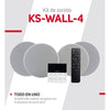 Fonstar KS-WALL 4 Wandverstärker-Set und 4 Deckenlautsprecher Bluetooth/USB/FM/AUX