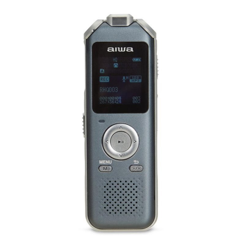 Aiwa DVR-M700 16 GB, 275 Stunden Aufnahmezeit, MP3, WAV, OLED-Display, USB Typ C, Lithium-Akku, Blau