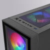 Mars Gaming MC-AIR ATX-Gaming-Gehäuse, 4x FRGB-12-cm-Lüfter, Mesh-Front, gehärtetes Glas, schwarz
