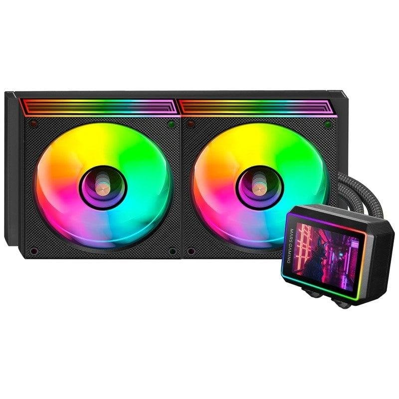 Mars Gaming ML-VISIONII240 Flüssigkeitskühlung, 240 mm, 2 ARGB-Lüfter, IPS