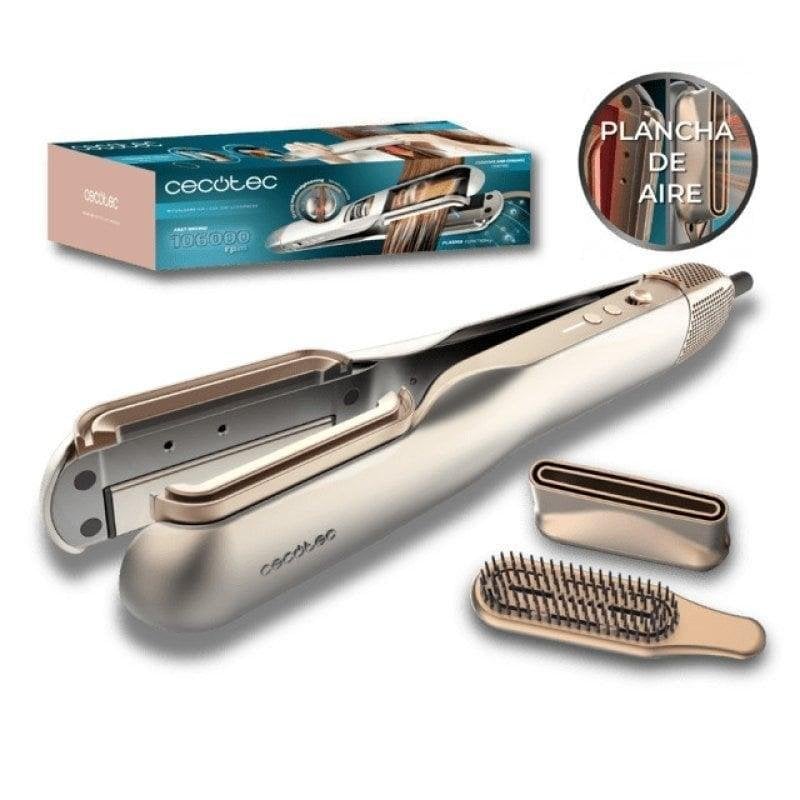 Keratin 2-in-1-Glätteisen Cecotec RitualCare Air Lisse 150 °C, 3 Temperaturstufen, Ionen, automatische Abschaltung, inklusive Zubehör, Farbe: Champagner
