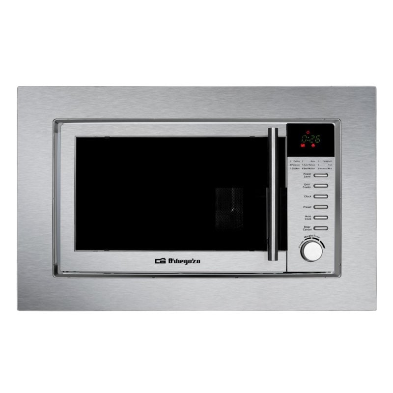 Orbegozo MIG 2025 Einbau-Mikrowelle mit Grill, 20 l, 800 W, Edelstahl