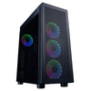 Hiditec H1 Air ARGB Midi-Tower, gehärtetes Glas, USB 2.0, Schwarz