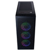 Hiditec H1 Air ARGB Midi-Tower, gehärtetes Glas, USB 2.0, Schwarz