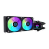 Hiditec LQ240 ARGB 240 mm Flüssigkeitskühlung mit 2 PWM-Lüftern