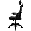 Gaming-Stuhl Drift DRAIR35, schwarz, Netzrückenlehne, klappbare Armlehnen, 120 kg, Nylonfußkreuz
