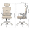 Bürostuhl Drift DRAIR35, Beige, Netzrückenlehne, 120 kg, höhenverstellbare Armlehnen