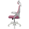 Bürostuhl Drift DRAIR35 – ergonomisch, Rückenlehne aus Netzgewebe, rosa, höhenverstellbar, 120 kg, Nylon-Fußkreuz