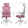 Bürostuhl Drift DRAIR35 – ergonomisch, Rückenlehne aus Netzgewebe, rosa, höhenverstellbar, 120 kg, Nylon-Fußkreuz
