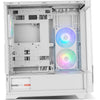 PC-Gehäuse NOX Hummer ETHER Midi-Tower Weiß Glasfenster USB-C ATX Gaming