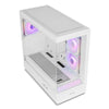 NOX Hummer SIGNAL Halb-Tower-PC-Gehäuse ARGB, Weiß, ATX/Micro-ATX, Seiten- und Frontscheibe, 3 × 120-mm-Lüfter, USB-C