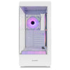NOX Hummer SIGNAL Halb-Tower-PC-Gehäuse ARGB, Weiß, ATX/Micro-ATX, Seiten- und Frontscheibe, 3 × 120-mm-Lüfter, USB-C