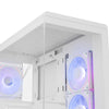NOX Hummer SIGNAL Halb-Tower-PC-Gehäuse ARGB, Weiß, ATX/Micro-ATX, Seiten- und Frontscheibe, 3 × 120-mm-Lüfter, USB-C