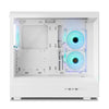 NOX Hummer SIGNAL Halb-Tower-PC-Gehäuse ARGB, Weiß, ATX/Micro-ATX, Seiten- und Frontscheibe, 3 × 120-mm-Lüfter, USB-C