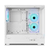 NOX Hummer SIGNAL Halb-Tower-PC-Gehäuse ARGB, Weiß, ATX/Micro-ATX, Seiten- und Frontscheibe, 3 × 120-mm-Lüfter, USB-C