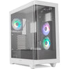 PC-Gehäuse NOX Hummer ETHER mit gebogenem Glas, schwarz-weiß, USB-C, Gaming