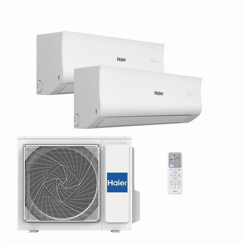 Multi-Split-Klimaanlage 2x1 Haier TIDE-R 25+35/40 15.480 BTU A++ Inverter mit Wärmepumpe und WLAN