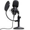 Trust GXT 269 Emita II USB-Mikrofon mit Nierencharakteristik, Poppschutz und Metallständer
