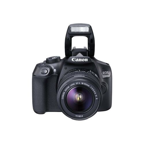 Spiegelreflexkamera – 18,0 MP – APS-C – 1080p / 30 fps – 3-facher optischer Zoom, Objektive EF-S 18–55 mm III und EF 75–300 mm III – WLAN, NFC – schwarz