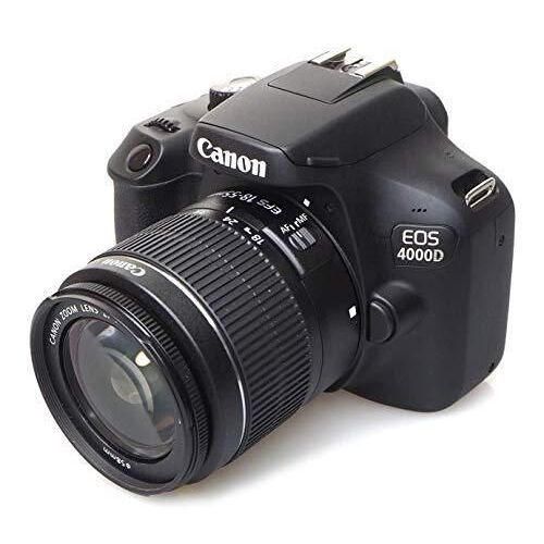 Canon EOS 4000D Spiegelreflexkamera mit EFS-Objektiv 18–55 mm III, 18 MP, schwarz