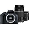 Canon EOS 2000D + EF-S 18–55 IS II + EF 75–300 f/4–5,6 III + Tasche + SD-Speicherkarte 16 GB