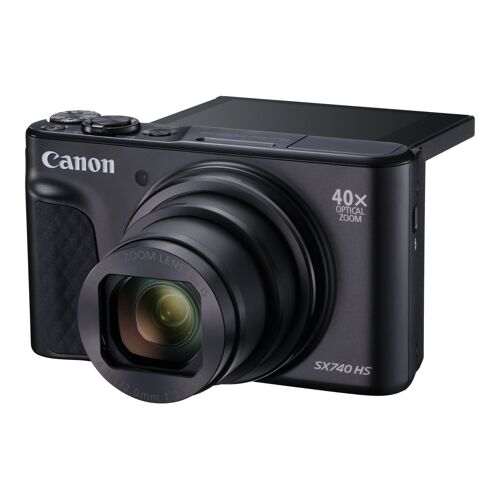 Canon PowerShot SX740 HS Kompaktkamera, schwarz – Digitalkamera – Kompaktkamera – 20,3 MP – 4K / 30 fps – 40-facher optischer Zoom – WLAN, Bluetooth – schwarz
