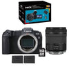 Canon EOS RP Mirrorless-Kamera-Set + RF 24–105 mm f/4–7,1 IS STM + Zweiter Akku LP-E17 + 16-GB-SD-Karte, schwarz