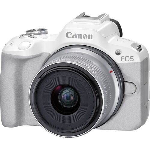 Canon EOS R50 24,2 Megapixel + Objektiv 18–45 mm (weiß)